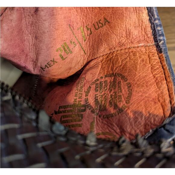 GoldRush Navy Leather Ankle Boots Size 7.5 - Picture 7 of 7